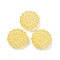 Transparent Glass Beads, Flowers, Baking Paint, Light Khaki, 16x15.5x7.5mm, Hole: 1.2mm