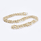 Watermelon Stone Glass Beaded Necklaces, Frosted, Round, 36 inch(91.44cm)