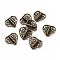 Tibetan Style Alloy Beads, Heart, Antique Bronze, 16x19x3.5mm, Hole: 1.5mm
