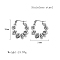 Non-Tarnish Stainless Steel Hoop Earrings for Women, Stainless Steel Color, Twist, 26x24mm