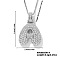 Elegant Brass Micro Pave Clear Cubic Zirconia 3D Initial Necklaces, Perfect Gift for Her, Platinum, Letter A, 15.75 inch(40cm)