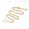 Adjustable Brass Necklace Making, with Cubic Zirconia & Slide Extender Chains, Box Chains, Golden, 31.49 inch(80cm)
