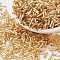 Glass Twist Bugles Seed Beads, Goldenrod, about 6mm long, 1.8mm in diameter, hole: 0.6mm, about 10000pcs/bag. Sold per package of one pound