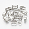 Tarnish Resistant 304 Stainless Steel Slide Charm, Rectangle Oval, Stainless Steel Color, 10.5x4.5x5mm, Hole: 4x8mm