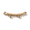 Boho Style 304 Stainless Steel Multi-Strand Links, Curved Stick, Golden, 23x7x2mm, Hole: 1.4mm