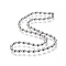 Non-Tarnish 304 Stainless Steel Beaded Necklaces, with Lobster Claw Clasps, Rice, Stainless Steel Color, 16.65 inch(42.3cm), Rice: 6.5x4.5mm