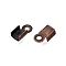 Iron Cord Ends, Red Copper, 5.5~6x3mm, Hole: 1.2mm