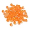 Electroplate Glass Beads, Rondelle, Dark Orange, 6x4mm, Hole: 1.4mm, 100pcs/bag