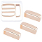 GORGECRAFT 3PCS Belt Buckle Loop Replacement Alloy Leather Belt Hardware Belts Loop Keeper for 38-39mm Belts Buckle Accessories (Light Gold)