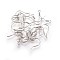 Tarnish Resistant Stainless Steel Earring Hooks, with Horizontal Loop, Stainless Steel Color, 18x18mm, Pin: 0.7mm, Hole: 2mm