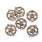 Steampunk Tibetan Style Links connectors, Cadmium Free & Nickel Free & Lead Free, Cog Gear, Antique Bronze, 28x25x2mm, Hole: 2mm