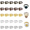 60Pcs 5 Colors Adjustable Brass Ring Components, Pad Ring Settings, Lead Free & Cadmium Free & Nickel Free, Mixed Color, Tray: about 8mm, 3mm, US Size 3(14mm), 12pcs/color