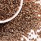 Cylinder Seed Beads, Metallic Colours, Uniform Size, Camel, 2x1.5mm, Hole: 0.8mm, about 40000pcs/bag, 450g/bag