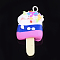 Handmade Polymer Clay Pendants, with Iron Findings, Ice Lolly, Platinum, Colorful, 35~40x15~18x6~11mm, Hole: 2mm