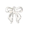 Rack Plating Alloy Pendants, Cadmium Free & Lead Free, Bowknot, Silver, 17x16x3mm, Hole: 1.2mm