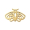 304 Stainless Steel Pendants, Laser Cut, Hollow Moth Charm, Golden, 20x30x1mm, Hole: 1.5x2mm