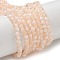 Crackle Glass Beads Strands, Rondelle, Moccasin, 4.5mm, Hole: 0.7mm