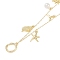 Bohemian Summer Beach Style 18K Gold Plated Shell Shape Initial Pendant Necklaces