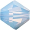 Preciosa® Crystal Beads, Czech Crystal, Bicone(451 69 302 Rondelle), 31110 Lt. Sapphire Opal, 6mm, Hole: 1mm