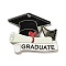 Teachers' Day Resin Pendants, Graduation Theme Charms, Hat, 31x37x2mm, Hole: 1.8mm