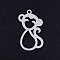 Tarnish Resistant 201 Stainless Steel Pendants, Monkey, Hollow, Stainless Steel Color, 23.5x13.5x1mm, Hole: 1.5mm