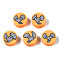Handmade Polymer Clay Beads, for DIY Jewelry Crafts Supplies, Flat Round with Elephant, Sandy Brown, 9~9.5x3.5~5mm, Hole: 1.6mm