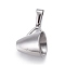 Tarnish Resistant 304 Stainless Steel Pendants, Cup, Stainless Steel Color, 27x17x16.5mm, Hole: 4.5x9.5mm