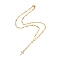 304 Stainless Steel Rosary Bead Necklaces, Oval with Virgin Mary, Cross, Golden, 17.16 inch(43.6cm)