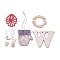 Wood Pendants, Mixed Shapes, Mixed Color, 7.5~100x19.5~120x1.5~3.5mm