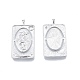 Латунные микропаве прозрачные подвески с фианитом KK-G432-19P-1