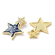 Латунные микропаве прозрачные подвески с фианитом KK-C045-25G-2