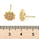 Серьги-гвоздики из циркония EJEW-R016-26G-09-5
