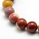 Круглый природных mookaite бисер пряди G-P062-65-3