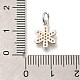 Латунные подвески с микропаве из оранжевого кубического циркония KK-L225-016P-3