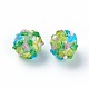 Ручной работы ухабистым Шарики Lampwork LAMP-E021-07C-1