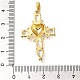 Подвески из латуни с прозрачным фианитом KK-M101-05G-01-3