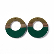 Подвески из непрозрачной смолы и ореха RESI-M027-03F