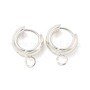 201 фурнитура для сережек-колец Huggie Hoop из нержавеющей стали STAS-P283-01U-S