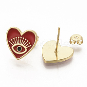 Серьги-гвоздики из латуни EJEW-S208-052A