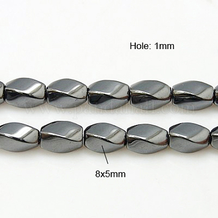 Немагнитные синтетический гематит бисер пряди X-G-E001-4-8x5mm-1