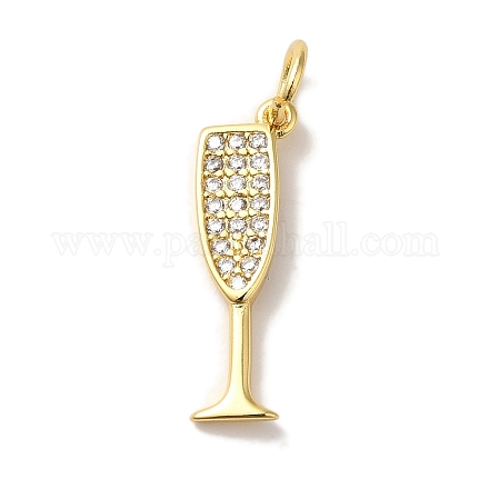 Кубические подвески из латуни с микропаве KK-U027-07G-02-1
