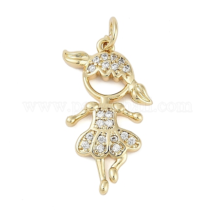 Подвеска из латуни с микропаве из кубического циркония KK-H509-28G-1
