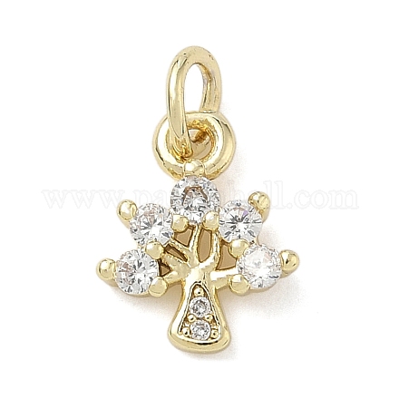 Подвески-деревья из латунного микропаве из кубического циркония KK-K368-51G-1