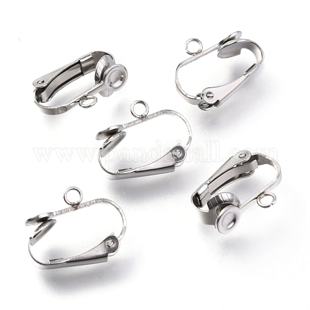Фурнитура для сережек-клипс из нержавеющей стали марки 304 STAS-L234-136P-1