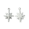 Non-Tarnish 304 Stainless Steel Pendants, Star Charms, Stainless Steel Color, 21x14x2.7mm, Hole: 1.2mm