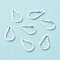 Brass Linking Rings, Long-Lasting Plated, Cadmium Free & Lead Free, Teardrop, 925 Sterling Silver Plated, 10x5.5x1mm, Inner Diameter: 8x4mm