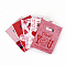 Printed Plastic Bags, Rectangle, Red, 18x13cm