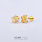 Stainless Steel Micro Pave Clear Cubic Zirconia Cartilage Earrings for Women Men, Flat Back Earring, Flower, 6mm, Pin: 1.2mm