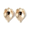 Brass Cubic Zirconia Pendants, Cadmium Free & Nickel Free & Lead Free, Leaf, Real 18K Gold Plated, Black, 20x12x4mm, Hole: 1.4mm
