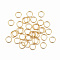 304 Stainless Steel Jump Rings, Open Jump Rings, Real 18k Gold Plated, 24 Gauge, 4x0.5mm, Inner Diameter: 3mm